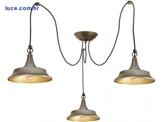 3 lights Brass -Copper