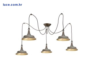 5 lights Brass -Copper