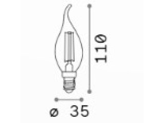 E14 4W 2200K ambra