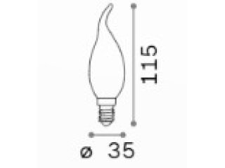 E14 4W 3000k plamen