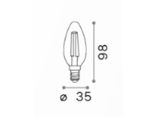 Žarulja E14 4W 3000K filament