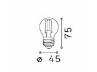 E27 sfera 4W 2700K