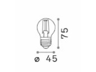 E27 sfera 4w 4000K filament