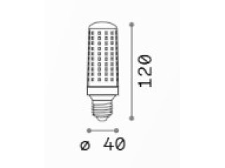 E27 14W 2700K cilindar