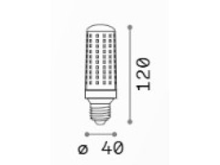 E27 14W 3000K cilindar