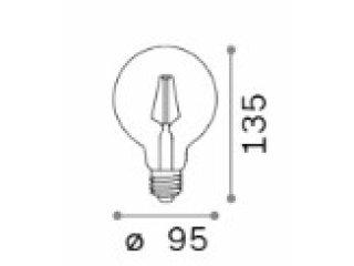 E27 globo d.95 8W cri90