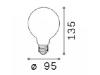 E27 globo 8w 3000k dimm.