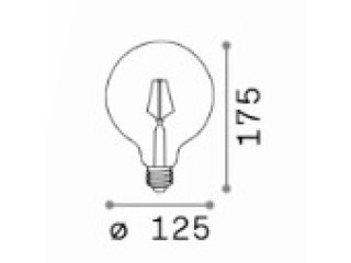 E27 d.125 8w 3000K cri90