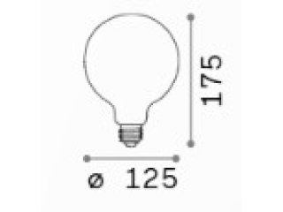 E27 d.125 8W 3000K opal bijela