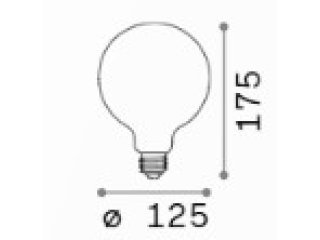 E27 d.125 8W 4000K opal bijela