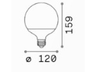 E27 d.125 globo 18W 3000K