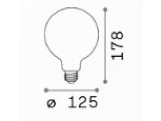 E27 d.125 8W 3000K dimabilna