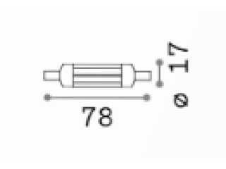 R7s 78mm 6W 4000K dimabilna
