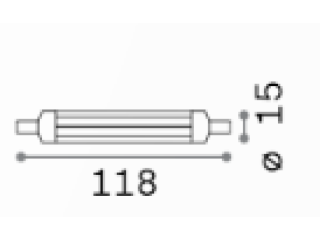 R7s 118mm 13W 3000K