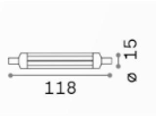 R7s 118mm 13W 4000K