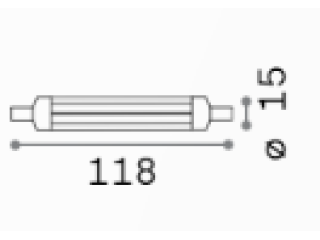 R7s 118mm 8W 4000K dimabilna