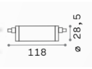 R7s 118mm 14W 3000K dimabilna
