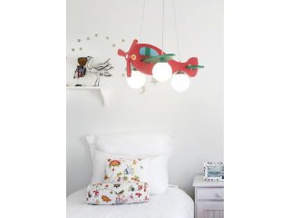 Dječji luster Avion crveni