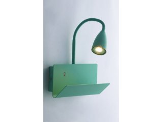 Zidna lampa Gulp zelena sa prekidačem i usb punjačem