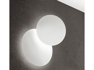 Zidna lampa Drum bijela 77cm
