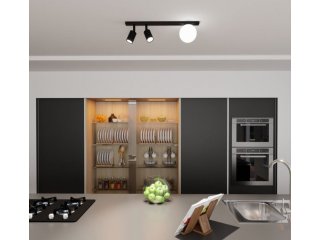Stropna lampa Baster 3 crna