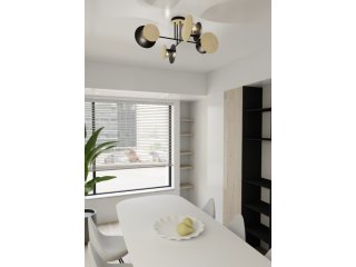 Stropna lampa ZITA 4 crna