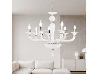 Bijeli kristalni luster Tebe 8