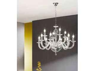 Kristalni luster Ravel 12 - krom