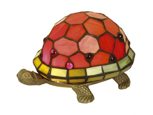 Tiffany kornjača lampa crvena