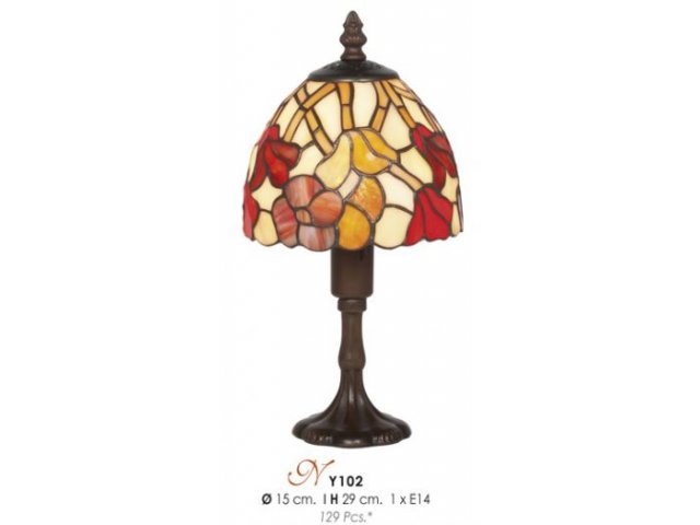 Tiffany stolna lampa crvena