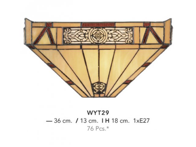 tiffany zidna lampa ambra