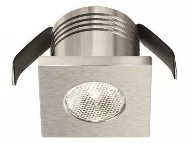 Ugradbena kvadratna lampa 3W nikal 3000K