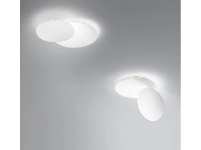 Zidna lampa Drum bijela 48cm