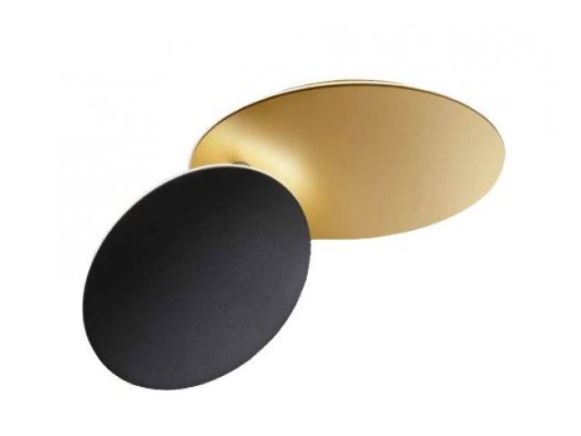 Zidna lampa Drum crno-zlatna 48cm