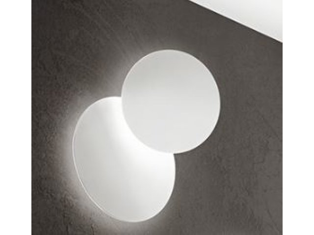 Zidna lampa Drum bijela 77cm