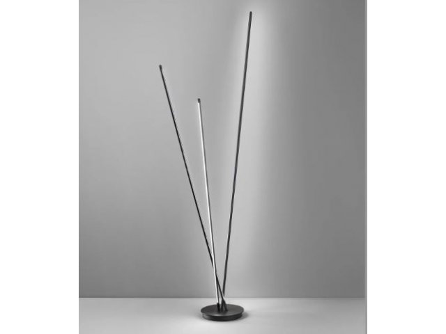 Podna lampa Twins crna