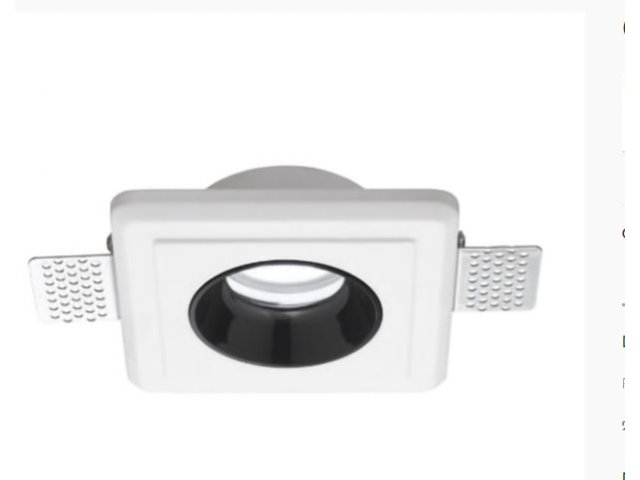 Ugradbena lampa Hemera R crna