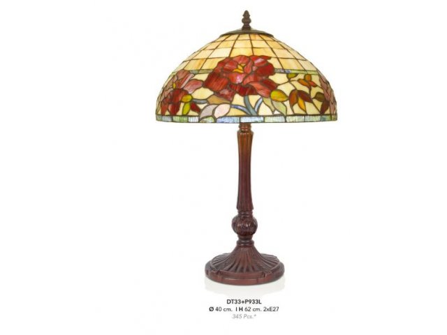 Tiffany stolna lampa ruže 62 cm visine