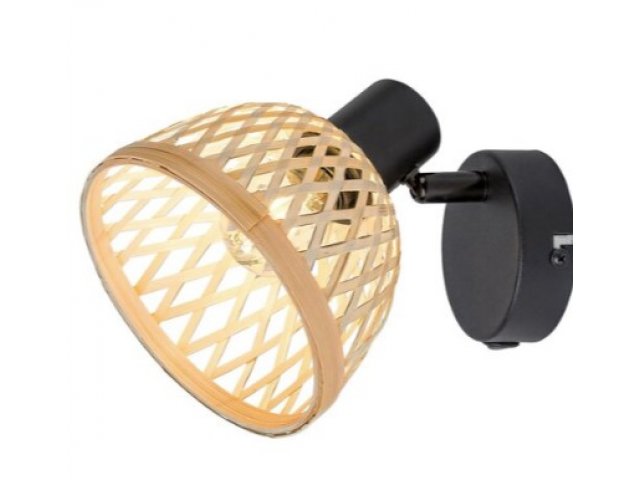 Rattan zidna lampa sa prekidačem