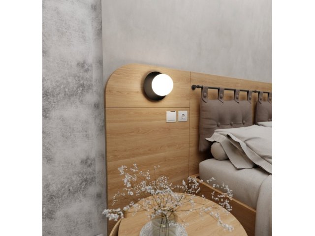 Zidna lampa Minarva K1 - crna