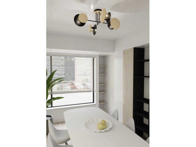 Stropna lampa ZITA 4 crna