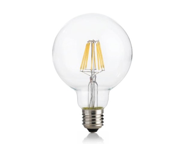Žarulja e27 8W globo d.95 3000K cri80 prozirna